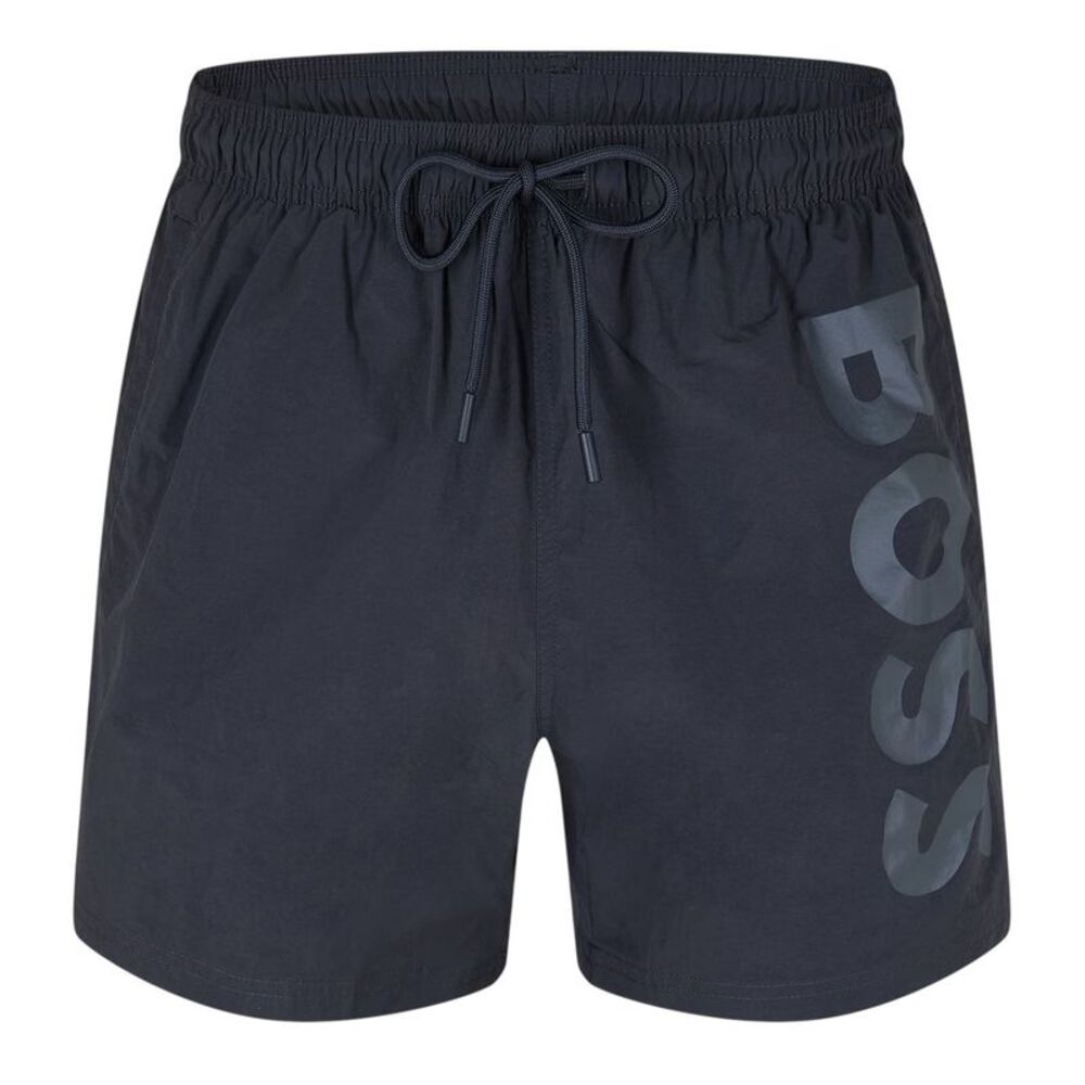 Boss Mens Octopus Bold Logo Swim Shorts / Dark Grey